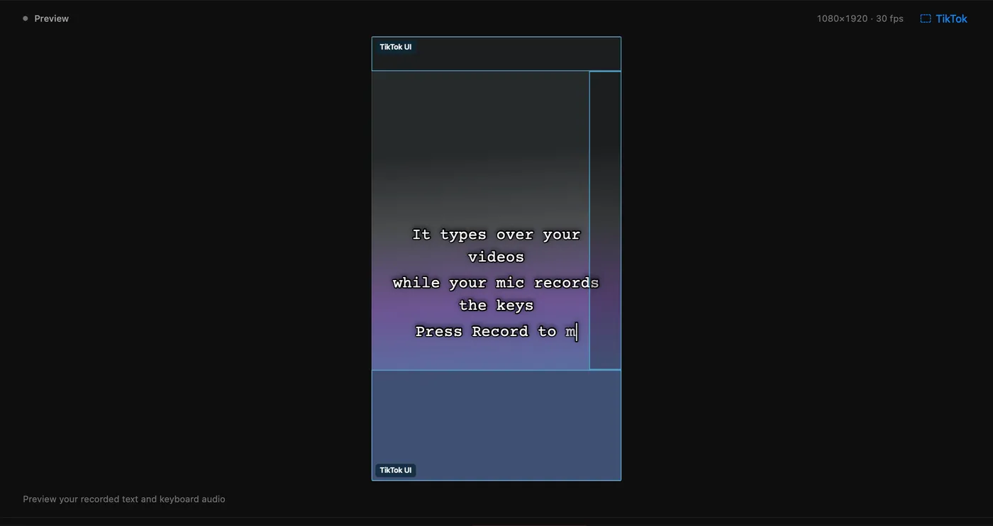 A vertical video with the TikTok safe zones drawn over it, and the text placed clear of them